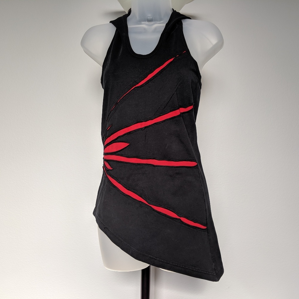 ANKI Diagonal Gothic Shirt with Hoddie - Size M